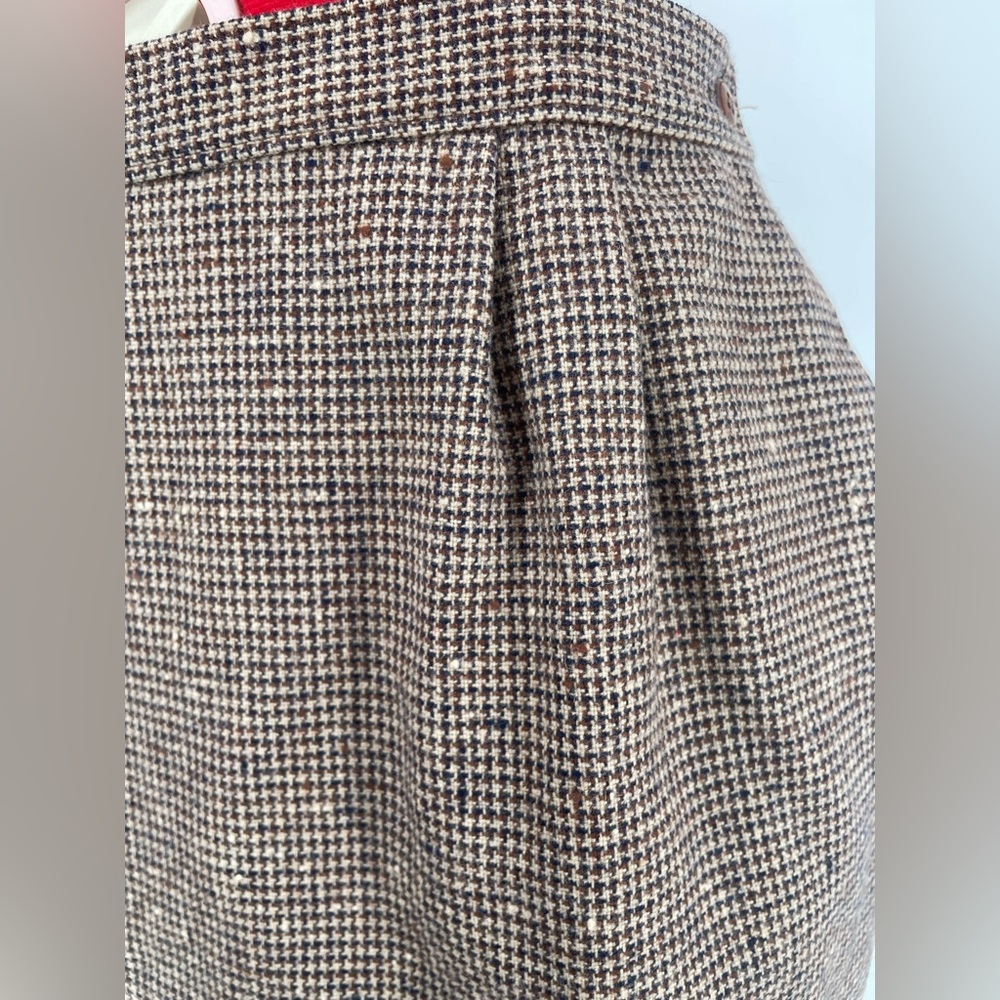 Vintage Pendleton Brown Houndstooth Wool High Ris… - image 6
